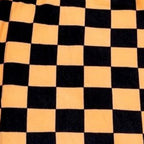 Black & Orange Checkered Plus Size Leggings