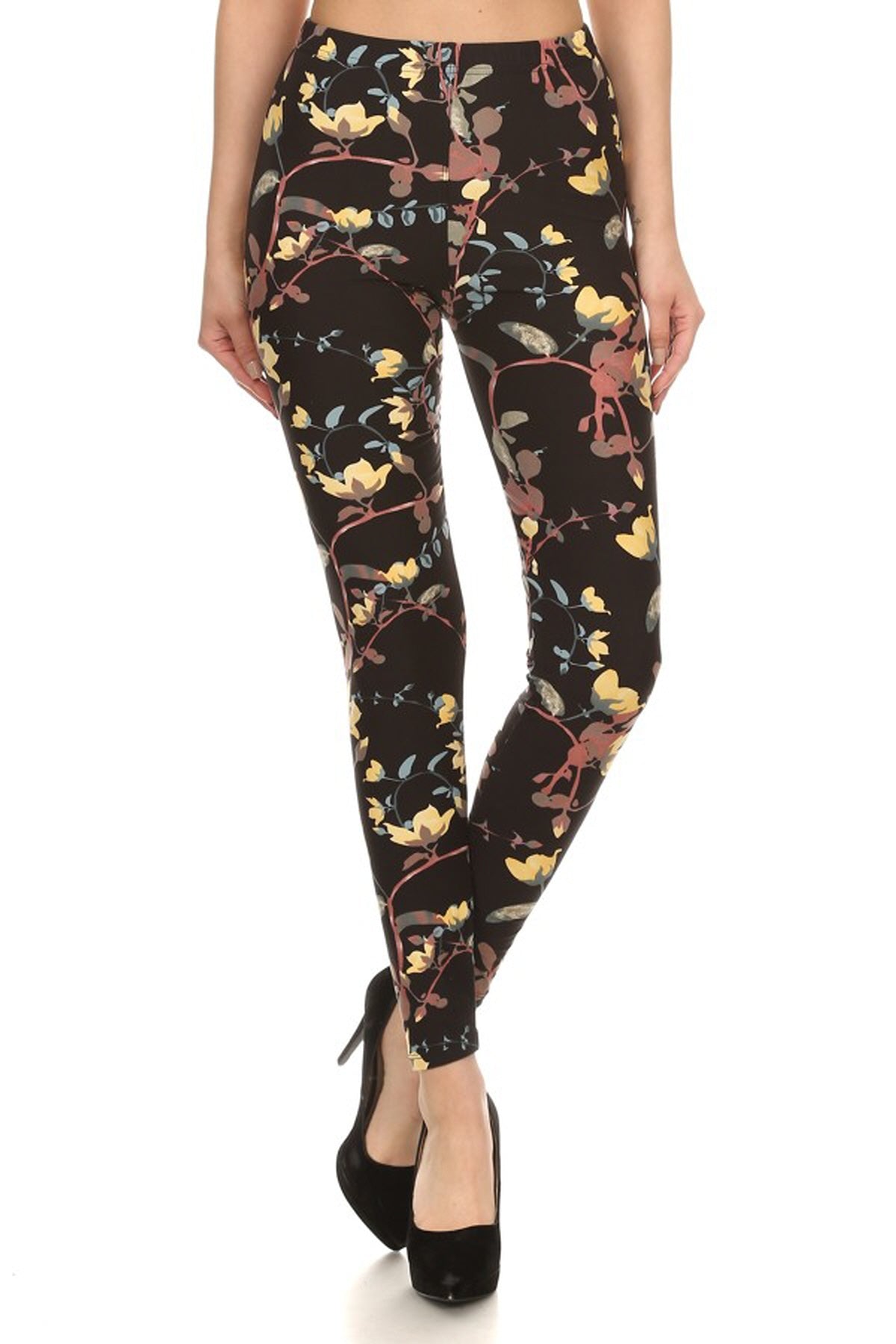 Fall Floral Full Length Leggings