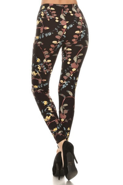 Fall Floral Full Length Leggings
