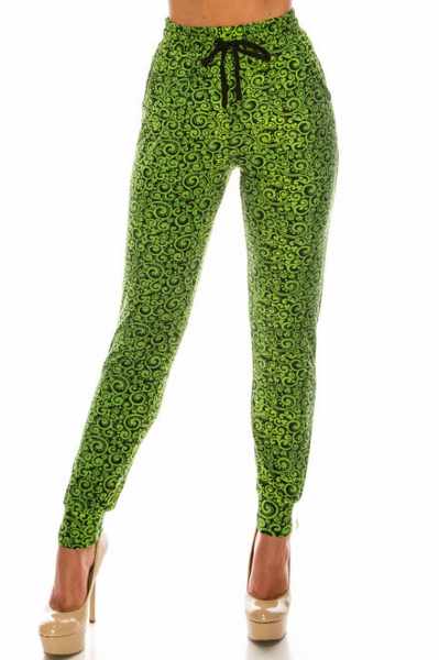 Green Swirl Jogger Pants