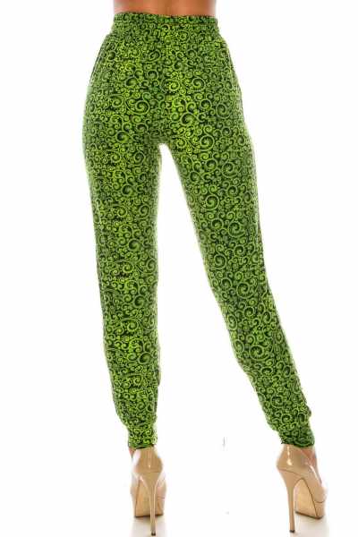Green Swirl Jogger Pants