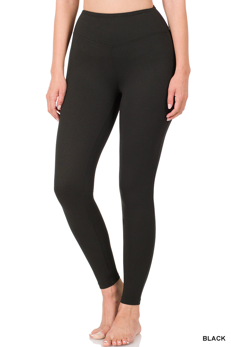 Black High Waisted Full Length Leggings