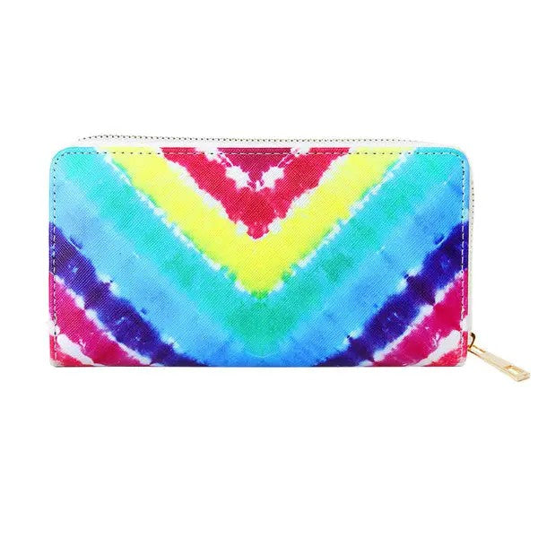 Rainbow Stripes Tie Dye Wallet