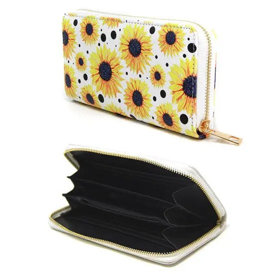 White Sunflower Wallet
