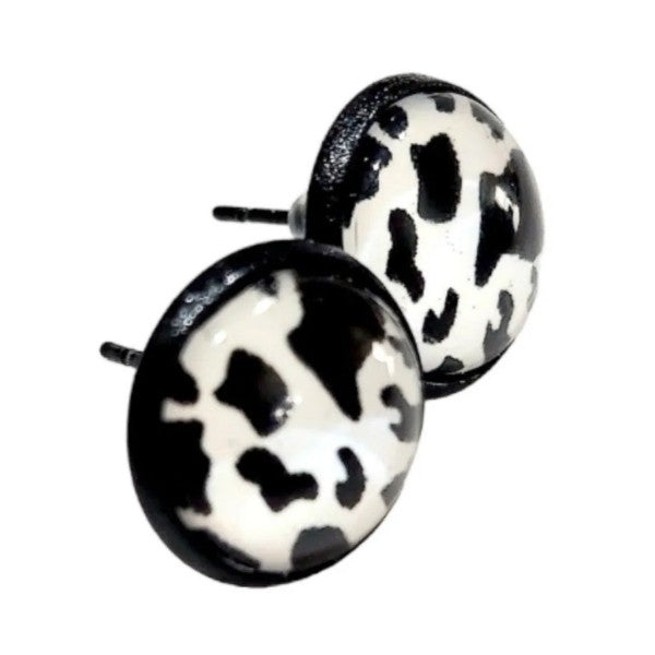 Cow Print Acrylic Earrings